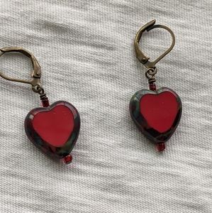 Dangle heart earrings